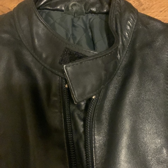 Hondaline Black Leather Sports Wear Jacket 80s MOTORCYCLE Style GENUINE Leather​ - Picture 3 of 8